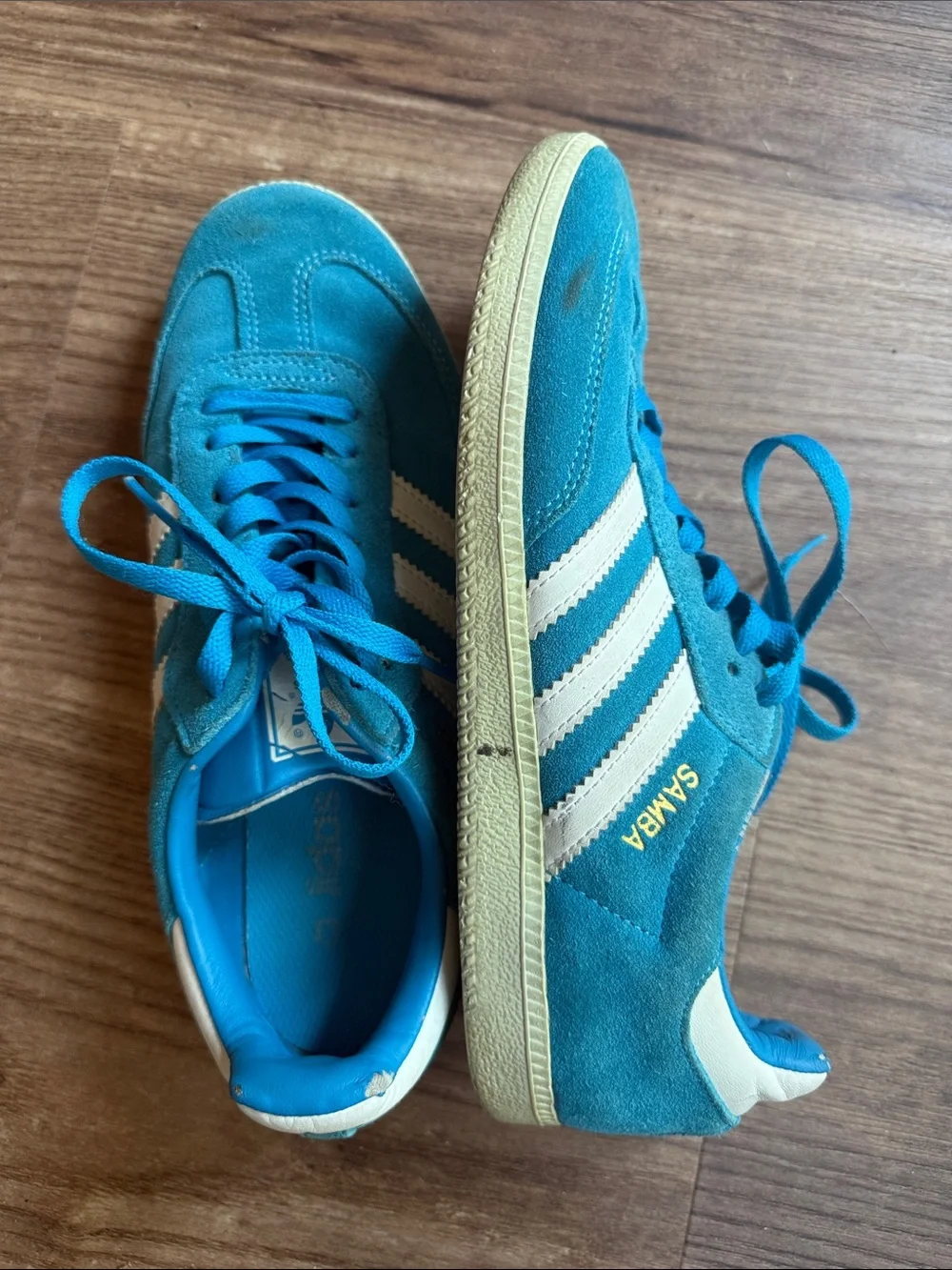 adidas Samba D65454 Blue Suede Men’s Size 7.5 2013 Sneakers